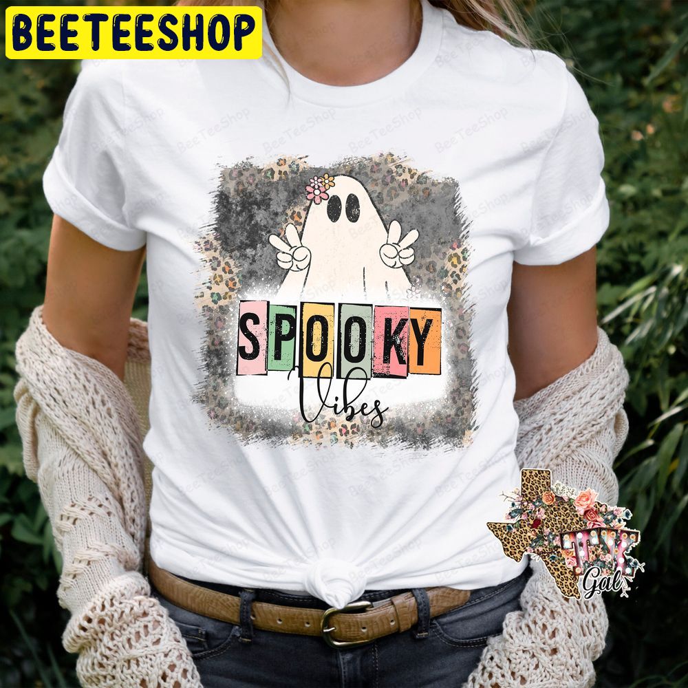 Spooky Vibes Halloween Digital Trending Unisex T-Shirt Spooky Vibes Halloween Digital Trending Unisex T-Shirt