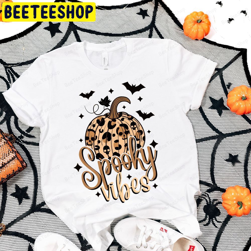 Spooky Vibes Halloween Leopard Trending Unisex T-Shirt Spooky Vibes Halloween Leopard Trending Unisex T-Shirt