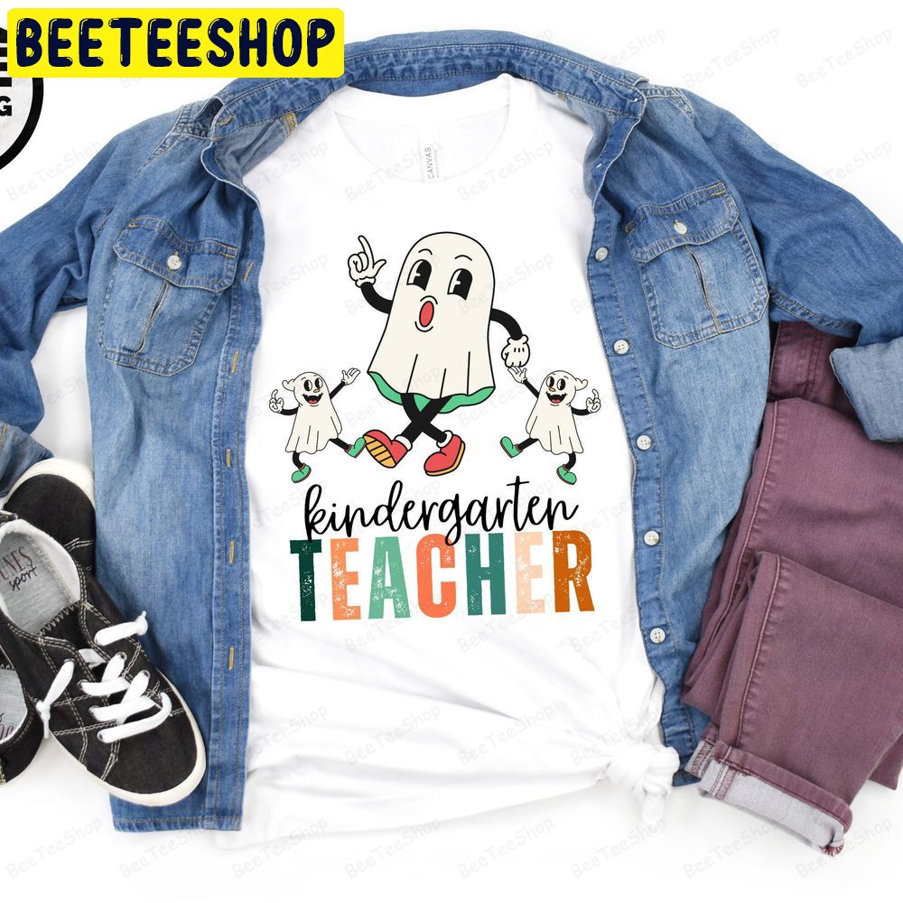 Vintage Kindergarten Halloween Ghost Spooky Season Trending Unisex T-Shirt Vintage Kindergarten Halloween Ghost Spooky Season Trending Unisex T-Shirt