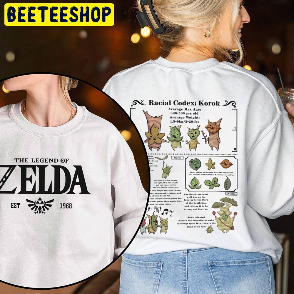 Zelda Korok Breath Of The Wild Hylia The Double Sided Trending Unisex Sweatshirt Zelda Korok Breath Of The Wild Hylia The Double Sided Trending Unisex Sweatshirt