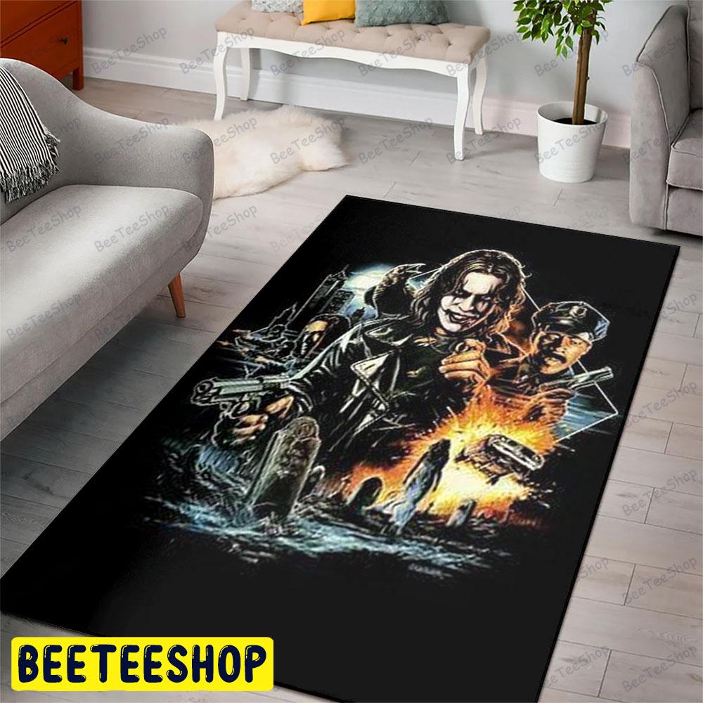 Albrecht And The Crow Halloween Beeteeshop Rug Rectangle Albrecht And The Crow Halloween Beeteeshop Rug Rectangle