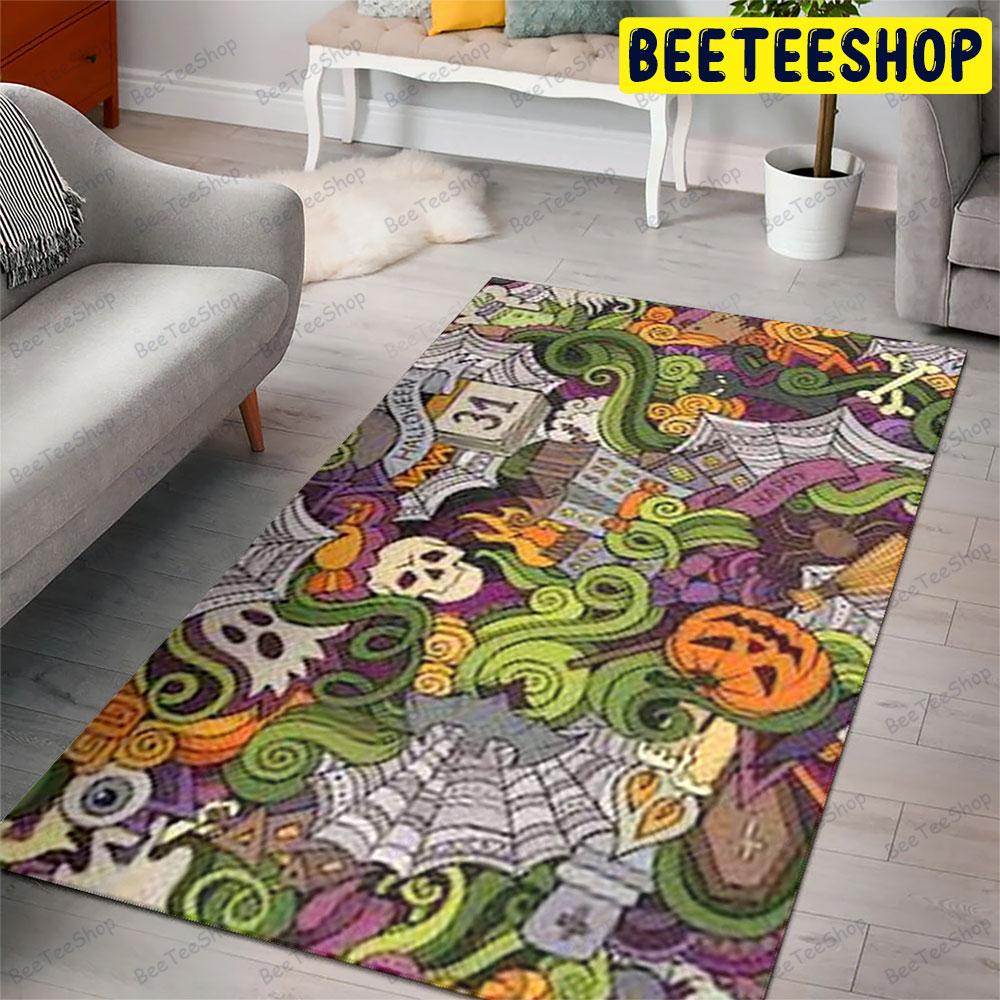 Art Pumpkins Halloween Pattern Beeteeshop Rug Rectangle Art Pumpkins Halloween Pattern Beeteeshop Rug Rectangle