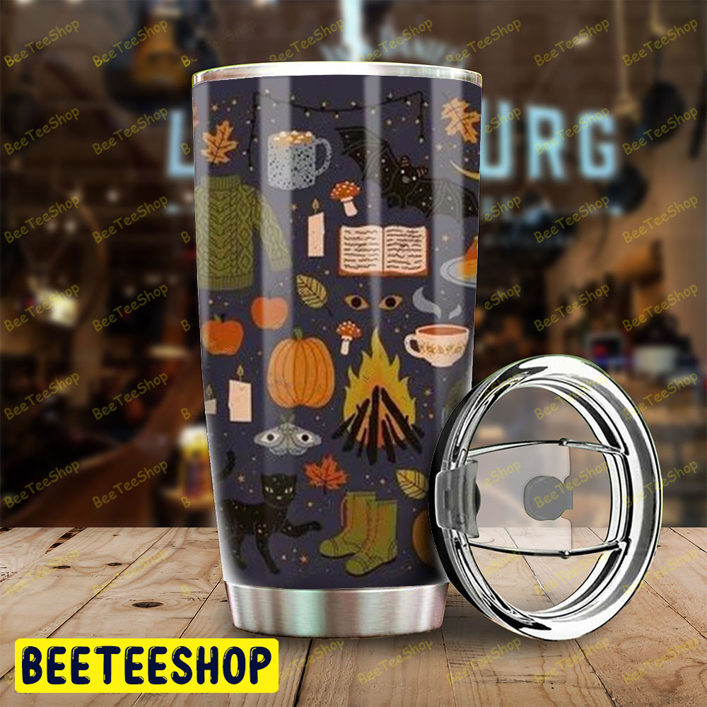 Bats Cats Pumpkins Halloween Pattern 165 Tumbler Bats Cats Pumpkins Halloween Pattern 165 Tumbler