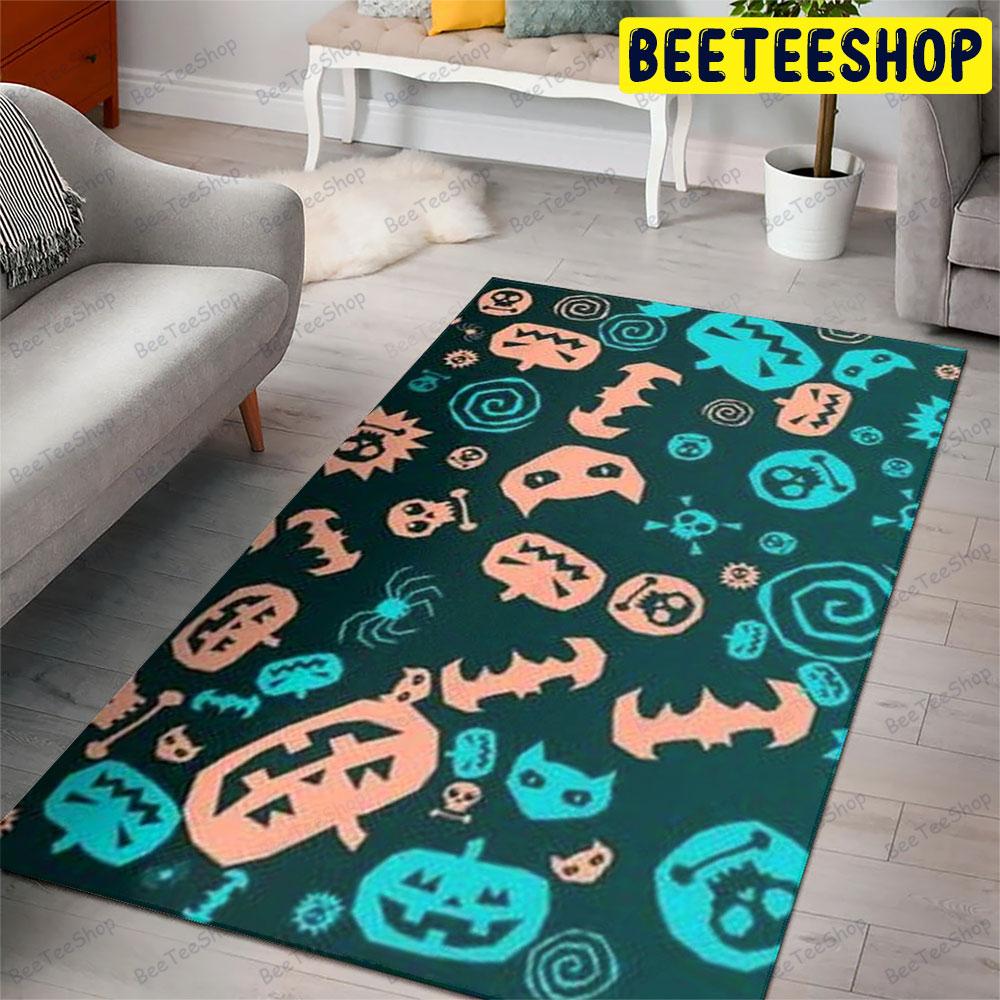Bats Cats Pumpkins Halloween Pattern 197 Beeteeshop Rug Rectangle Bats Cats Pumpkins Halloween Pattern 197 Beeteeshop Rug Rectangle