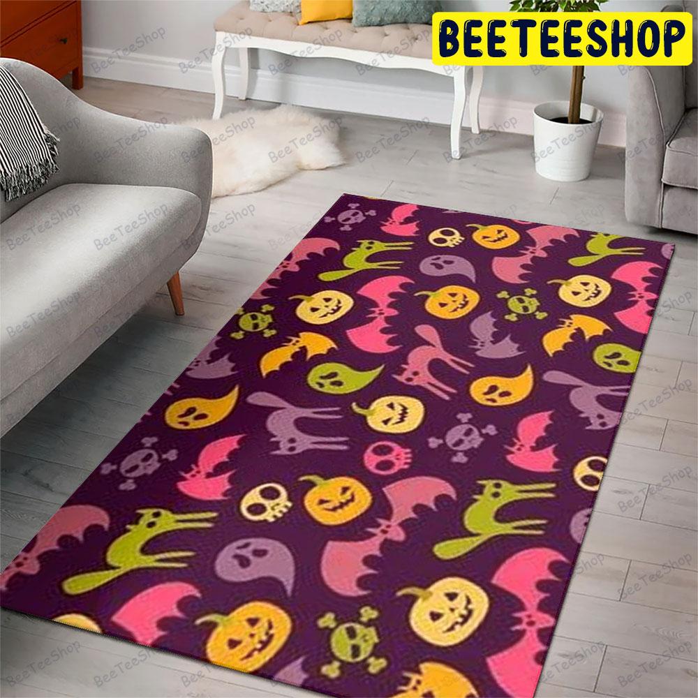 Bats Ghosts Pumpkins Halloween Pattern 092 Beeteeshop Rug Rectangle Bats Ghosts Pumpkins Halloween Pattern 092 Beeteeshop Rug Rectangle