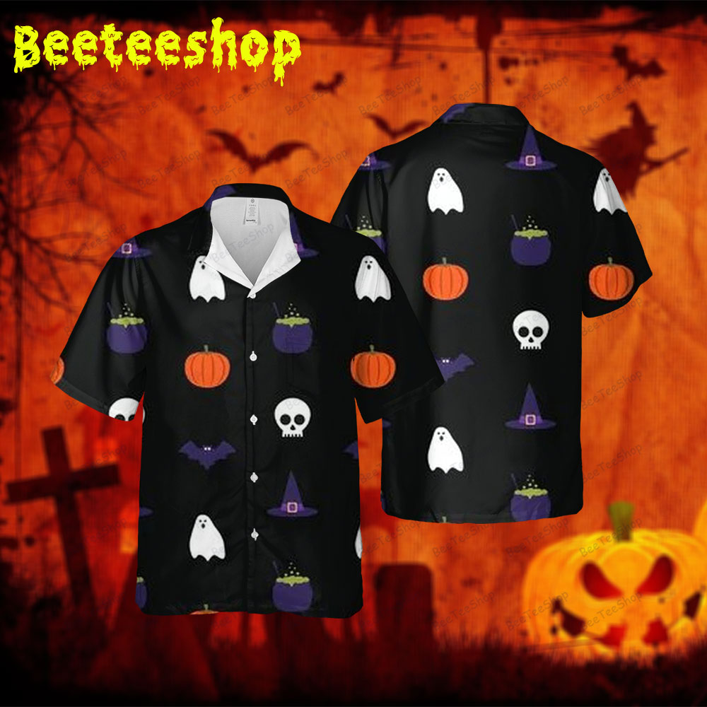Bats Pumpkins Halloween 032 Spread Collar Hawaii Shirt Bats Pumpkins Halloween 032 Spread Collar Hawaii Shirt
