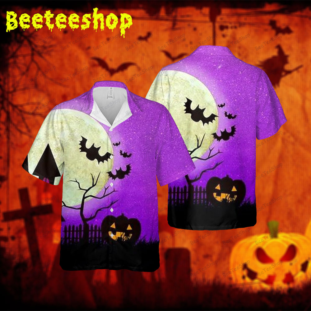 Bats Pumpkins Halloween 172 Spread Collar Hawaii Shirt Bats Pumpkins Halloween 172 Spread Collar Hawaii Shirt