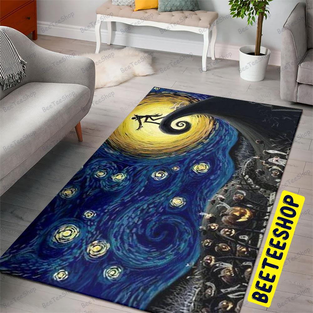 Beautiful Moon Movie The Nightmare Before Christmas Halloween Beeteeshop Rug Rectangle Beautiful Moon Movie The Nightmare Before Christmas Halloween Beeteeshop Rug Rectangle
