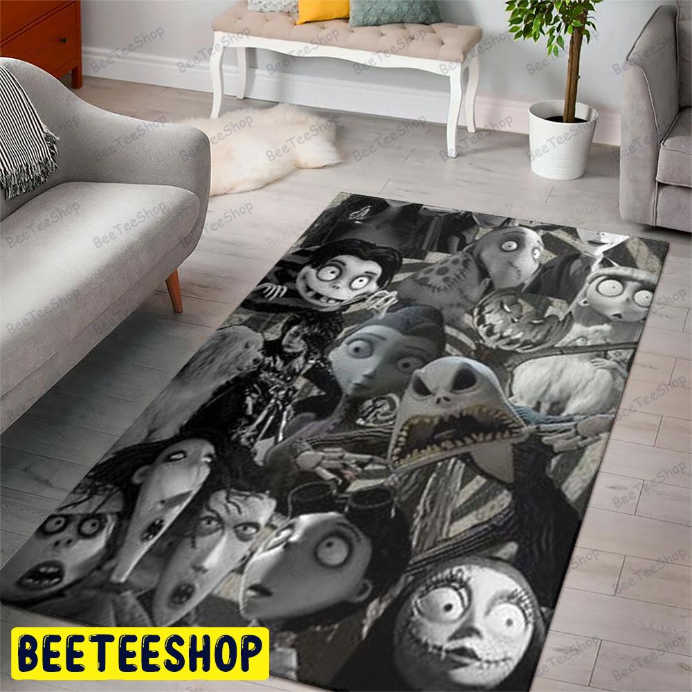 Black The Nightmare Before Christmas Halloween Beeteeshop Rug Rectangle Black The Nightmare Before Christmas Halloween Beeteeshop Rug Rectangle