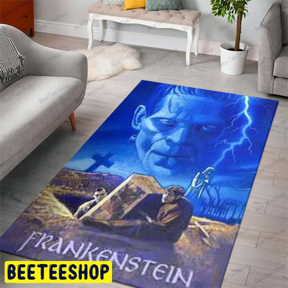 Blue Monster Frankenstein Halloween Beeteeshop Rug Rectangle Blue Monster Frankenstein Halloween Beeteeshop Rug Rectangle