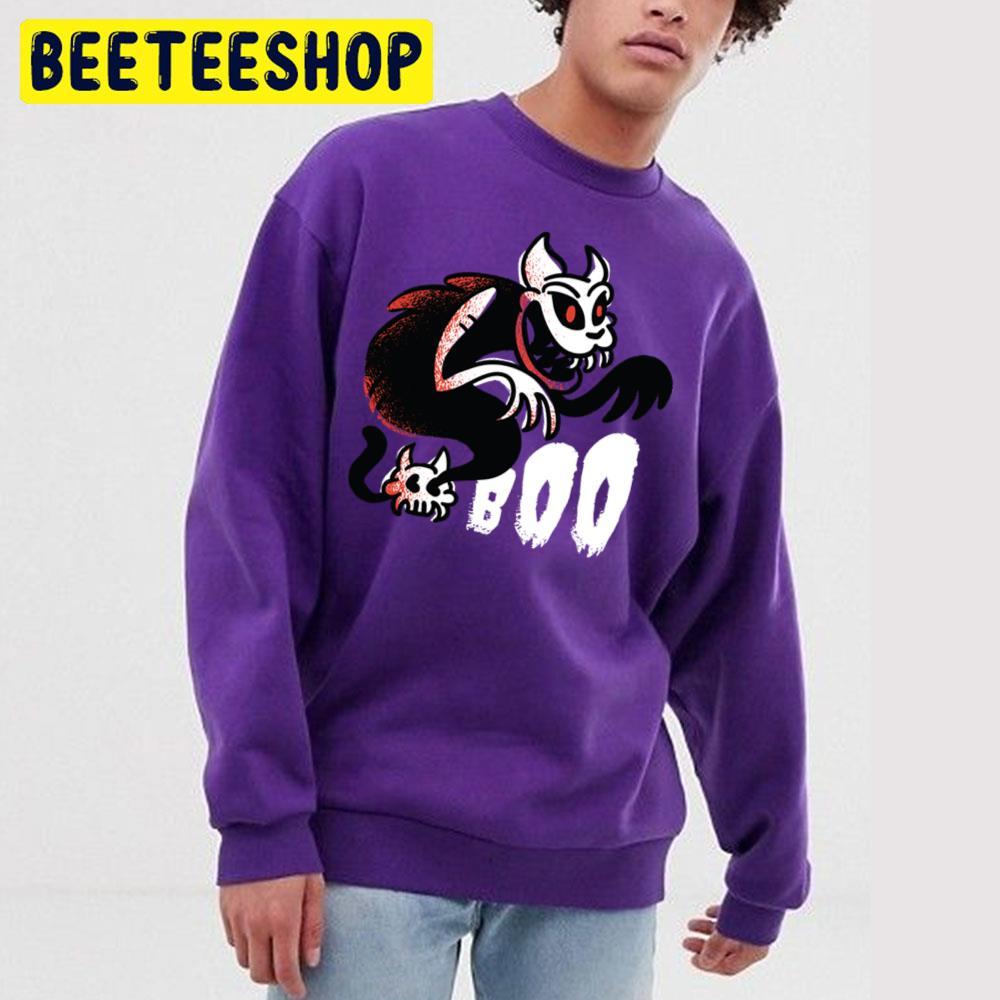 Boo Ghost Cat Halloween Beeteeshop Trending Unisex T-Shirt Boo Ghost Cat Halloween Beeteeshop Trending Unisex T-Shirt