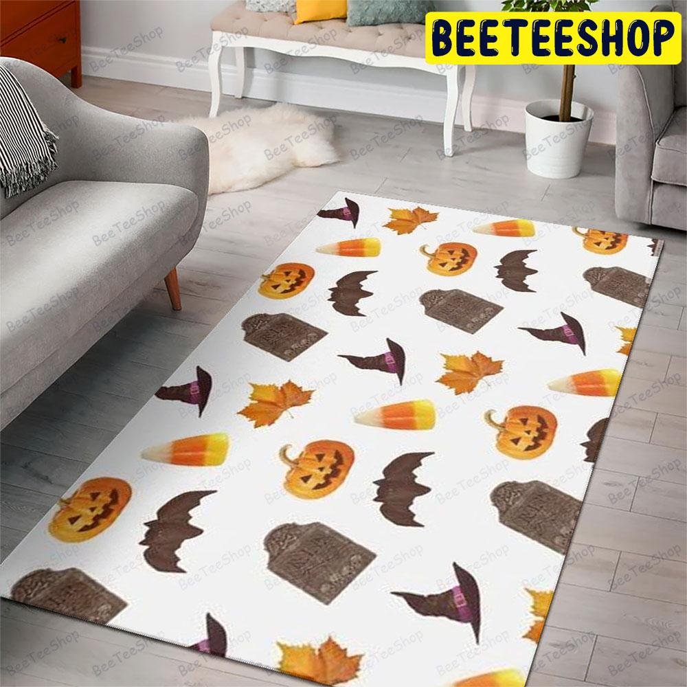 Candy Bats Pumpkins Halloween Pattern 066 Beeteeshop Rug Rectangle Candy Bats Pumpkins Halloween Pattern 066 Beeteeshop Rug Rectangle