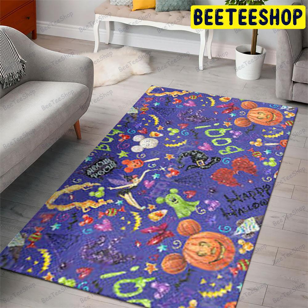 Candy Pumpkins Halloween Pattern 041 Beeteeshop Rug Rectangle Candy Pumpkins Halloween Pattern 041 Beeteeshop Rug Rectangle