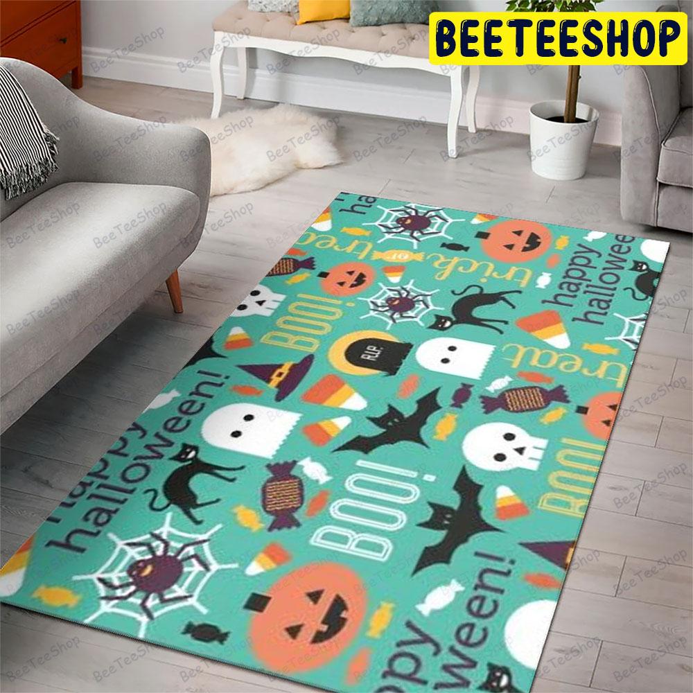 Candy Witch Hats Bats Cats Ghosts Pumpkins Halloween Pattern Beeteeshop Rug Rectangle Candy Witch Hats Bats Cats Ghosts Pumpkins Halloween Pattern Beeteeshop Rug Rectangle