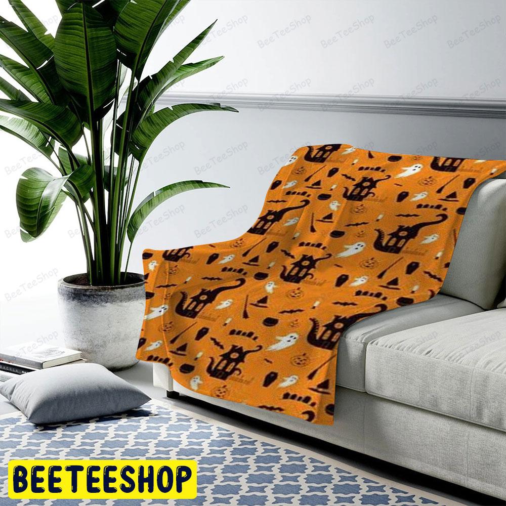 Cats Boos Halloween Pattern 091 Beeteeshop US Cozy Blanket Cats Boos Halloween Pattern 091 Beeteeshop US Cozy Blanket