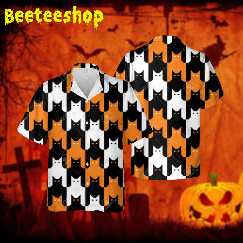 Cats Halloween 034 Spread Collar Hawaii Shirt Cats Halloween 034 Spread Collar Hawaii Shirt