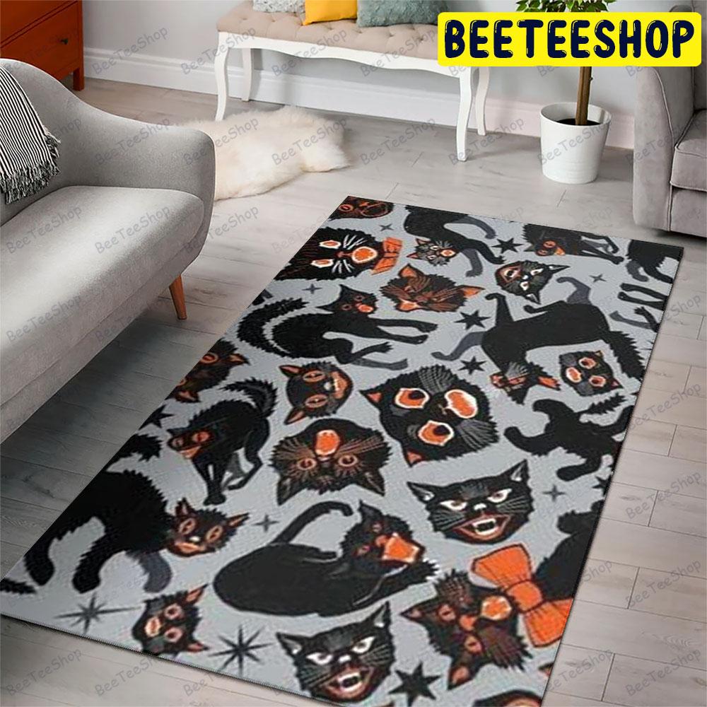 Cats Halloween Pattern 130 Beeteeshop Rug Rectangle Cats Halloween Pattern 130 Beeteeshop Rug Rectangle