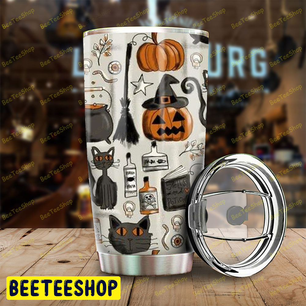Cats Pumpkins Halloween Pattern 051 Tumbler Cats Pumpkins Halloween Pattern 051 Tumbler