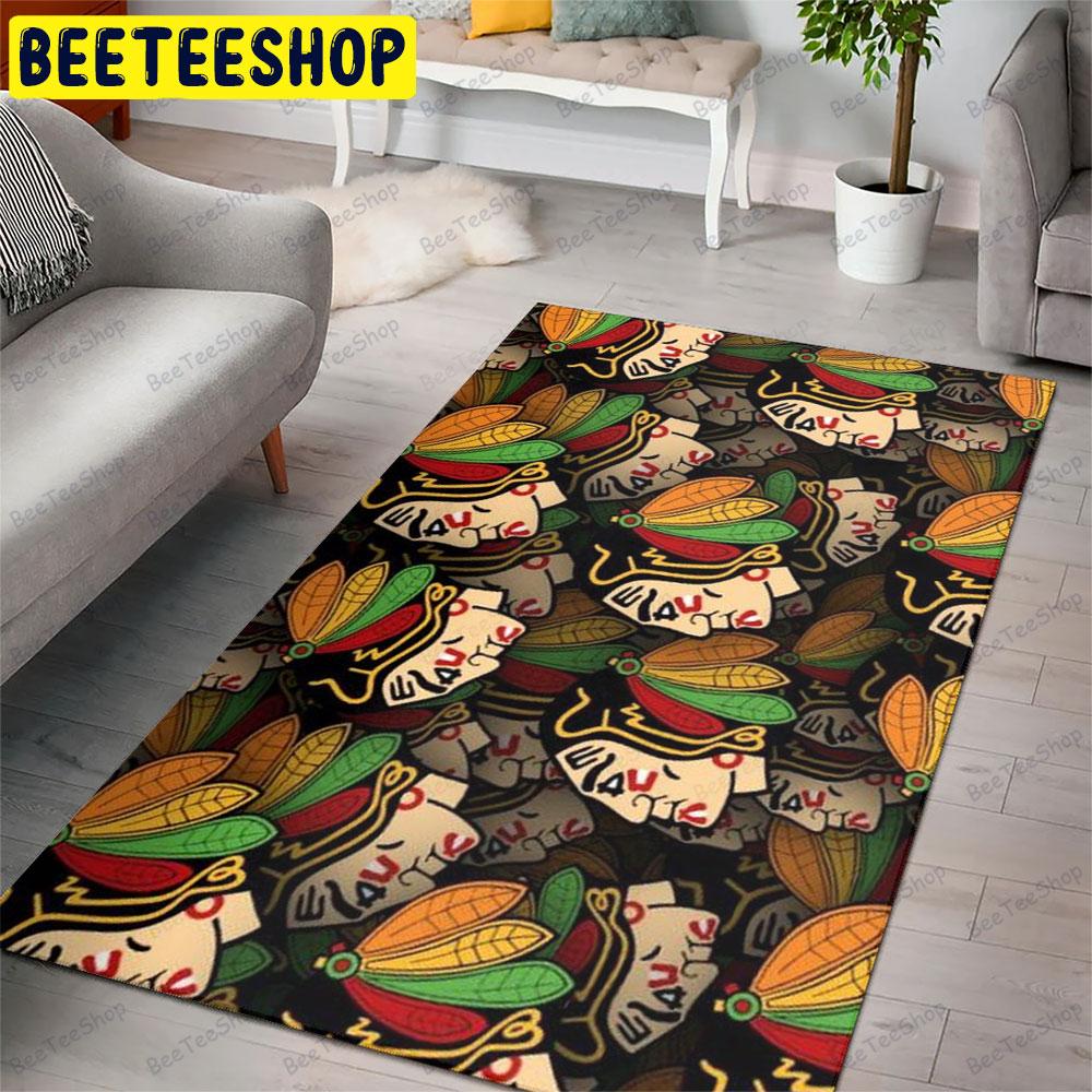 Chicago Blackhawks 22 American Sports Teams Beeteeshop Rug Rectangle Chicago Blackhawks 22 American Sports Teams Beeteeshop Rug Rectangle