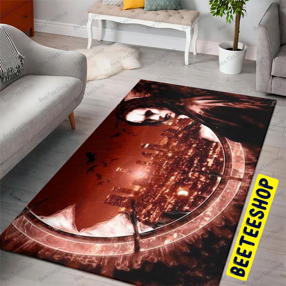 Circle City The Crow Halloween Beeteeshop Rug Rectangle Circle City The Crow Halloween Beeteeshop Rug Rectangle