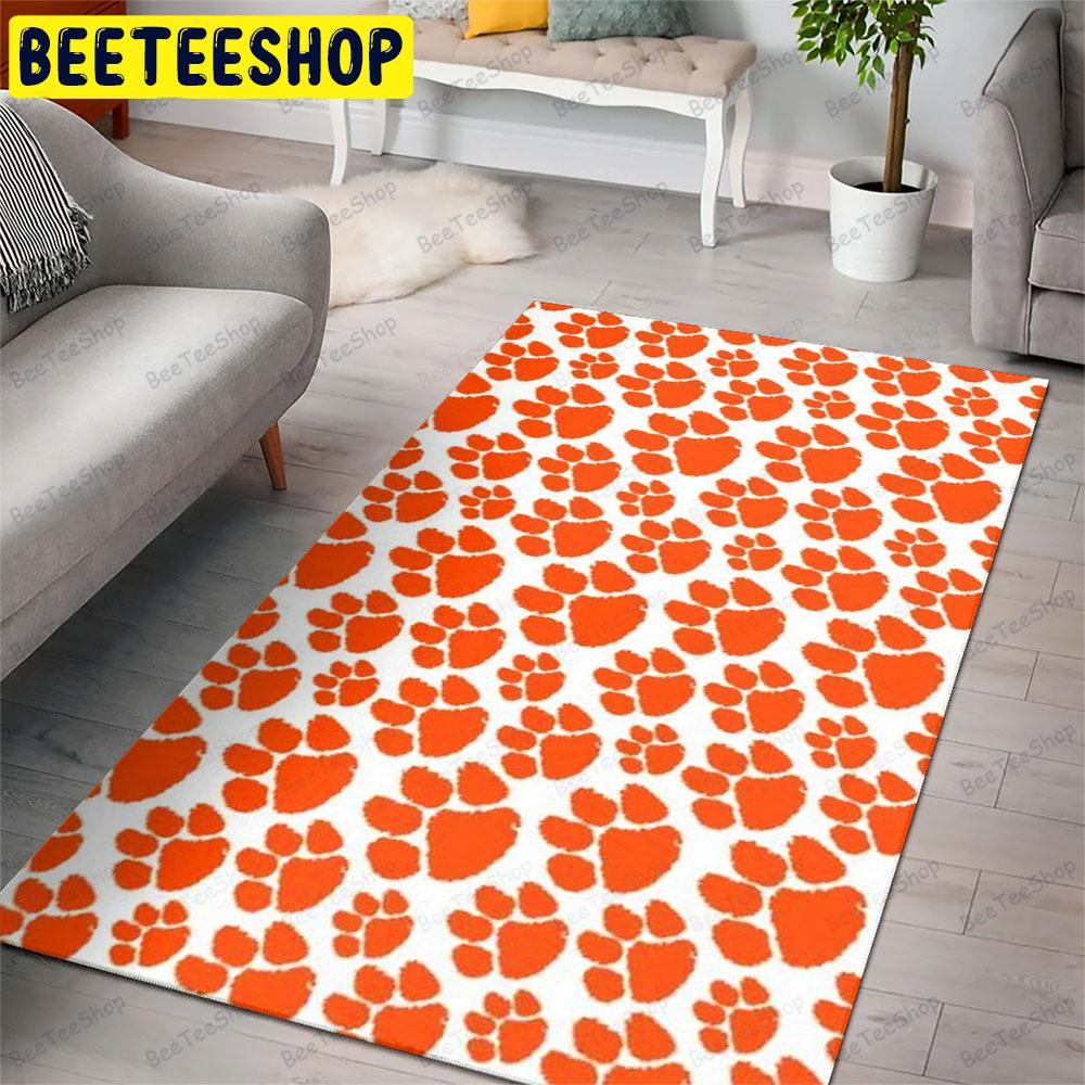 Clemson University Tiger Paw 27 American Sports Teams Beeteeshop Rug Rectangle Clemson University Tiger Paw 27 American Sports Teams Beeteeshop Rug Rectangle