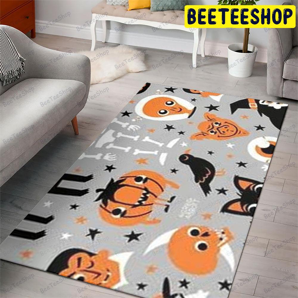 Crows Skulls Bats Cats Ghosts Pumpkins Halloween Pattern Beeteeshop Rug Rectangle Crows Skulls Bats Cats Ghosts Pumpkins Halloween Pattern Beeteeshop Rug Rectangle