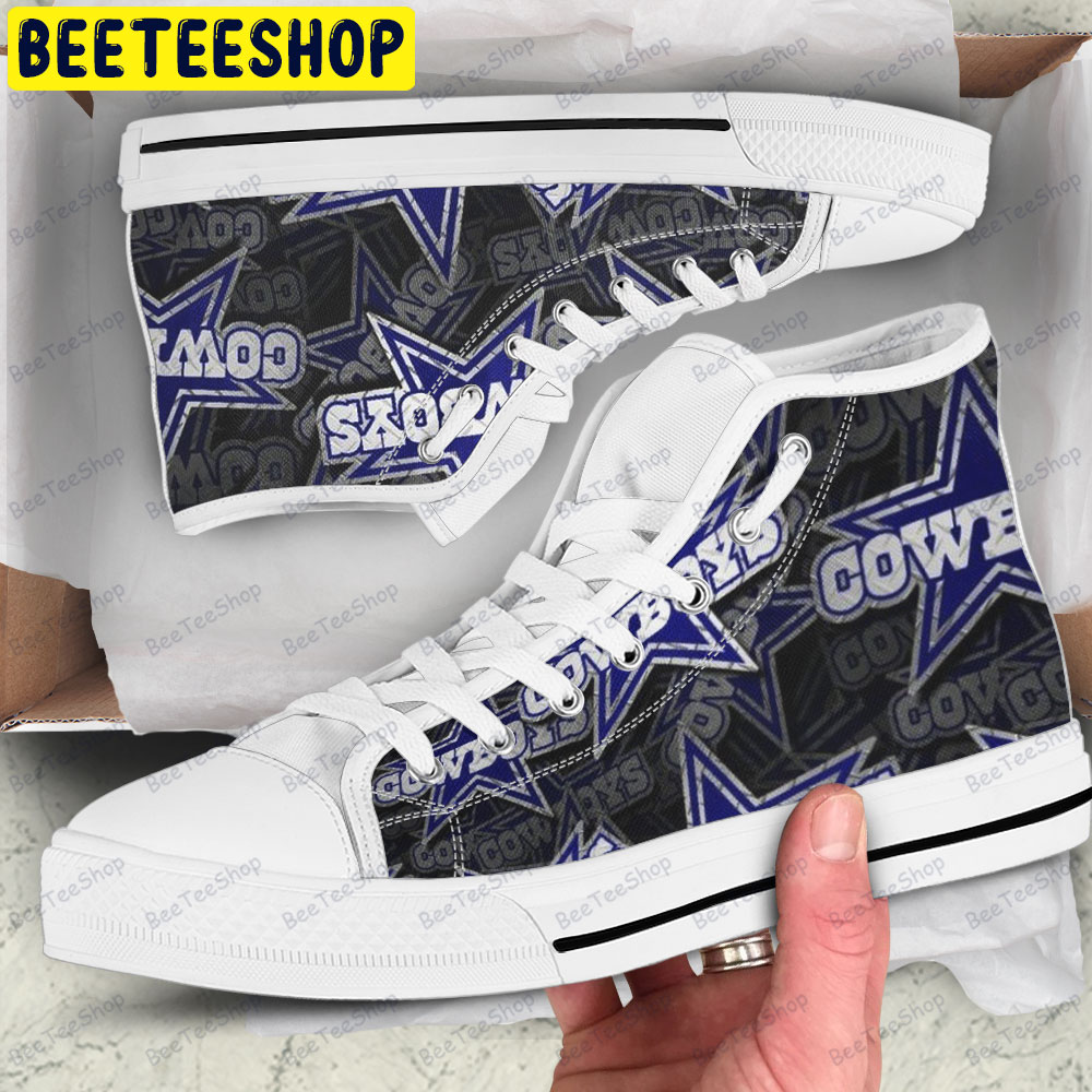 Dallas Cowboys 25 American Sports Teams Adults High Top Canvas Shoes Dallas Cowboys 25 American Sports Teams Adults High Top Canvas Shoes