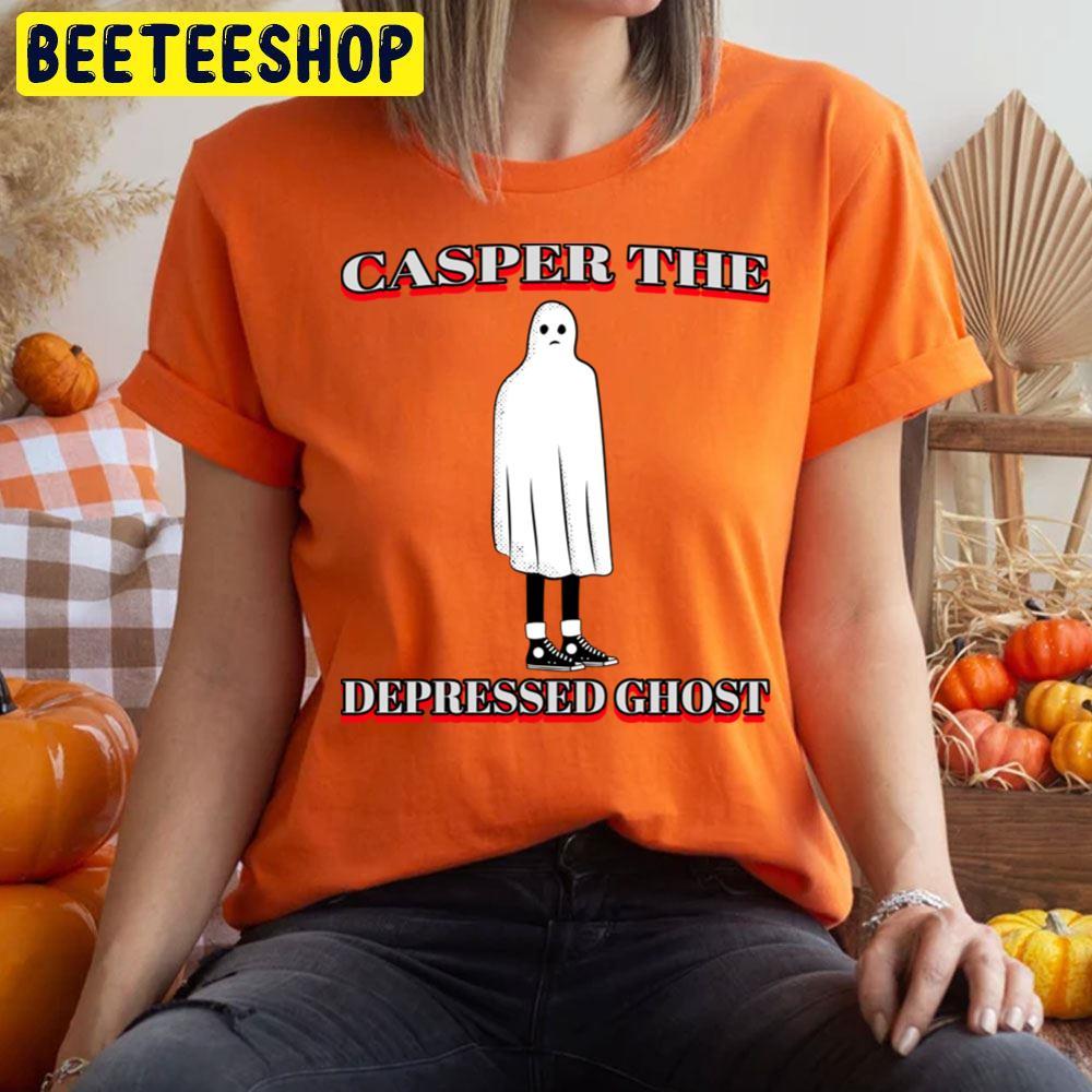 Depressed Ghost Casper Happy Halloween Beeteeshop Trending Unisex T-Shirt Depressed Ghost Casper Happy Halloween Beeteeshop Trending Unisex T-Shirt
