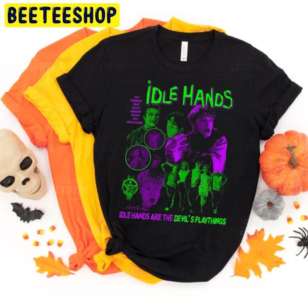 Devil's Play Things Idle Hands Happy Halloween Beeteeshop Trending Unisex T-Shirt Devil's Play Things Idle Hands Happy Halloween Beeteeshop Trending Unisex T-Shirt