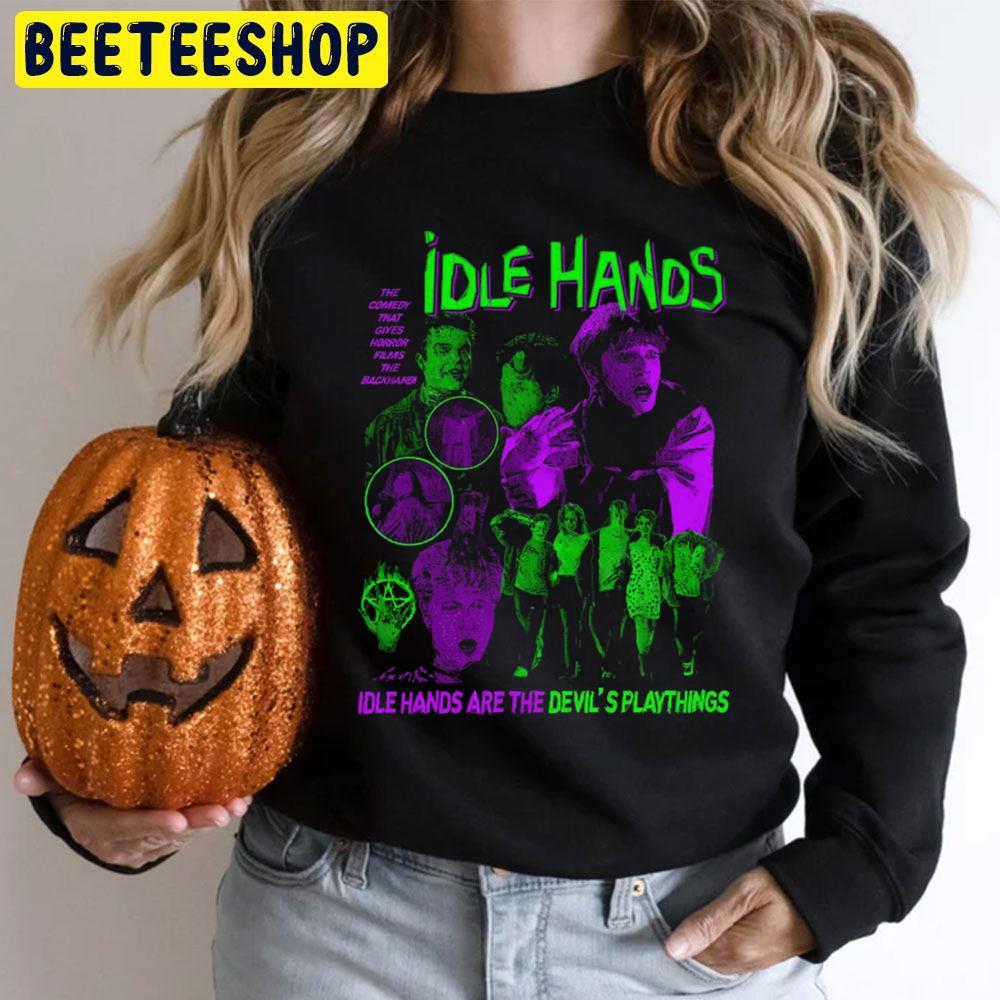 Devil's Play Things Idle Hands Happy Halloween Beeteeshop Trending Unisex T-Shirt Devil's Play Things Idle Hands Happy Halloween Beeteeshop Trending Unisex T-Shirt