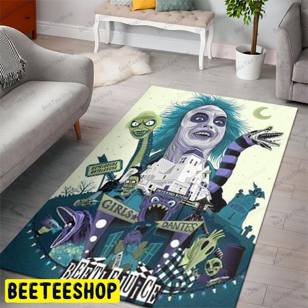 Girls Dantes Beetlejuice Halloween Beeteeshop Rug Rectangle Girls Dantes Beetlejuice Halloween Beeteeshop Rug Rectangle