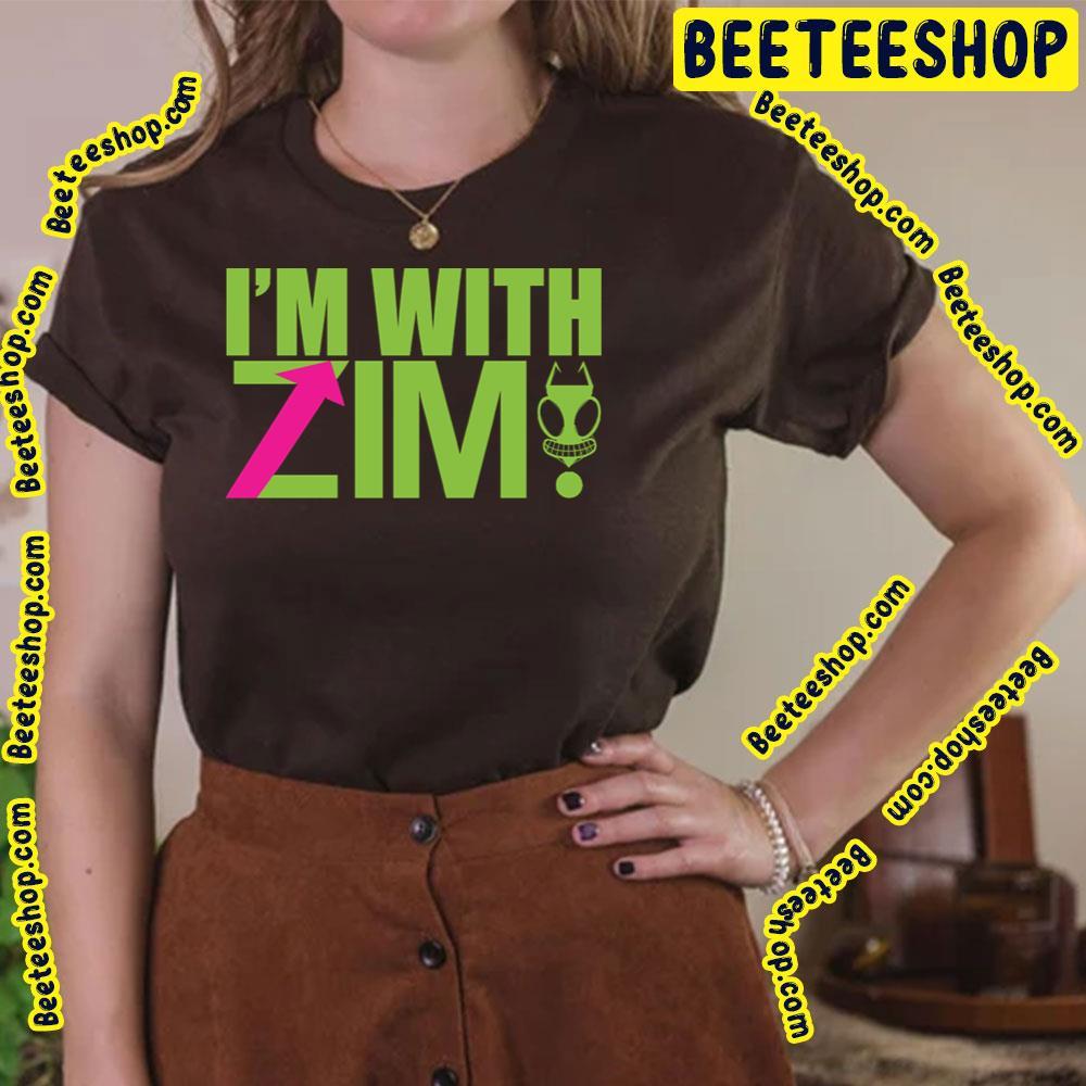 Green Text I'm With Invader Zim Beeteeshop Trending Unisex T-Shirt Green Text I'm With Invader Zim Beeteeshop Trending Unisex T-Shirt