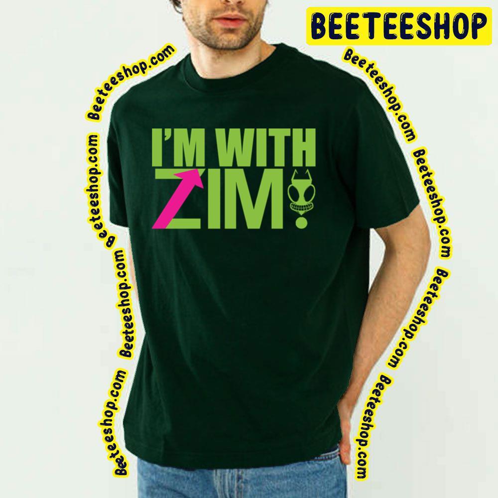 Green Text I'm With Invader Zim Beeteeshop Trending Unisex T-Shirt Green Text I'm With Invader Zim Beeteeshop Trending Unisex T-Shirt