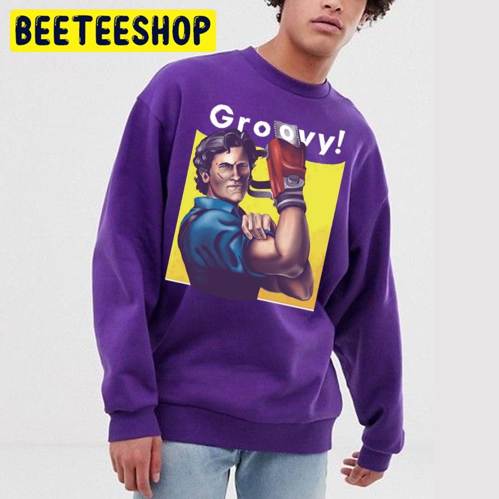 Groovy Ash Vs Evil Dead Happy Halloween Beeteeshop Trending Unisex T-Shirt Groovy Ash Vs Evil Dead Happy Halloween Beeteeshop Trending Unisex T-Shirt