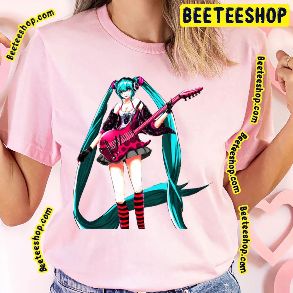 Guitar Hatsune Miku Beeteeshop Trending Unisex T-Shirt Guitar Hatsune Miku Beeteeshop Trending Unisex T-Shirt