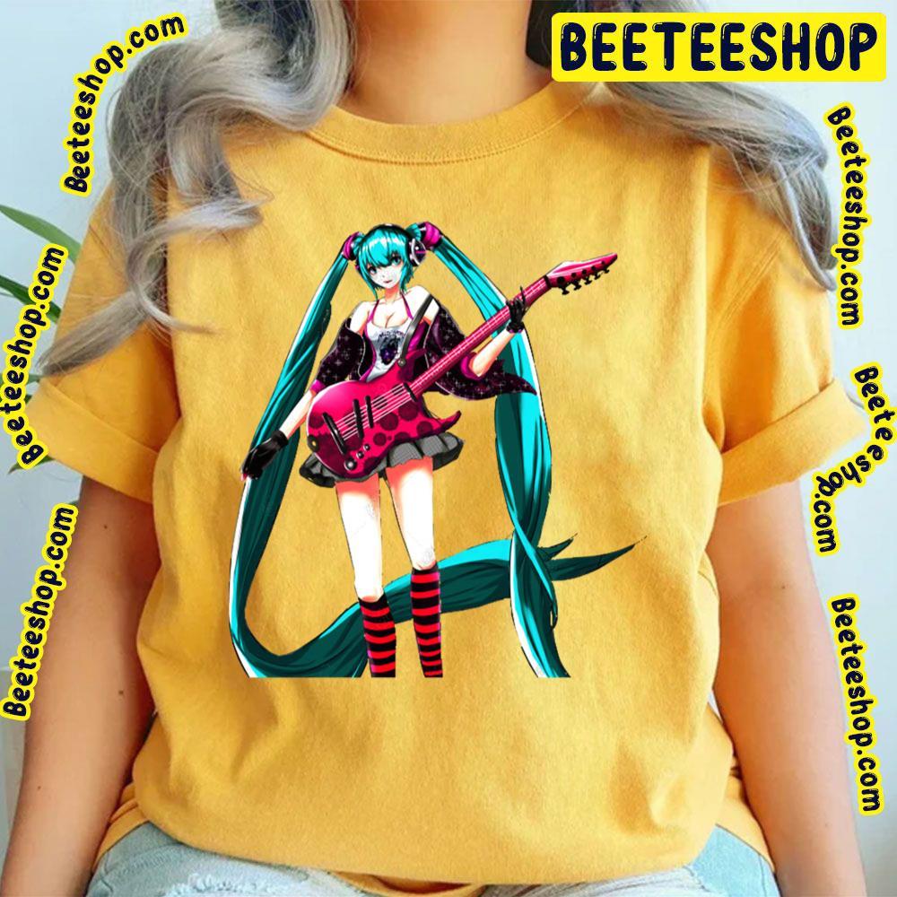 Guitar Hatsune Miku Beeteeshop Trending Unisex T-Shirt Guitar Hatsune Miku Beeteeshop Trending Unisex T-Shirt