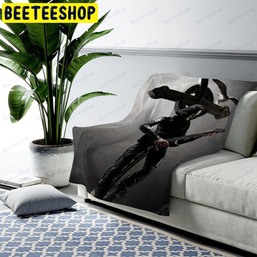 Guitar The Crow Halloween Beeteeshop US Cozy Blanket Guitar The Crow Halloween Beeteeshop US Cozy Blanket