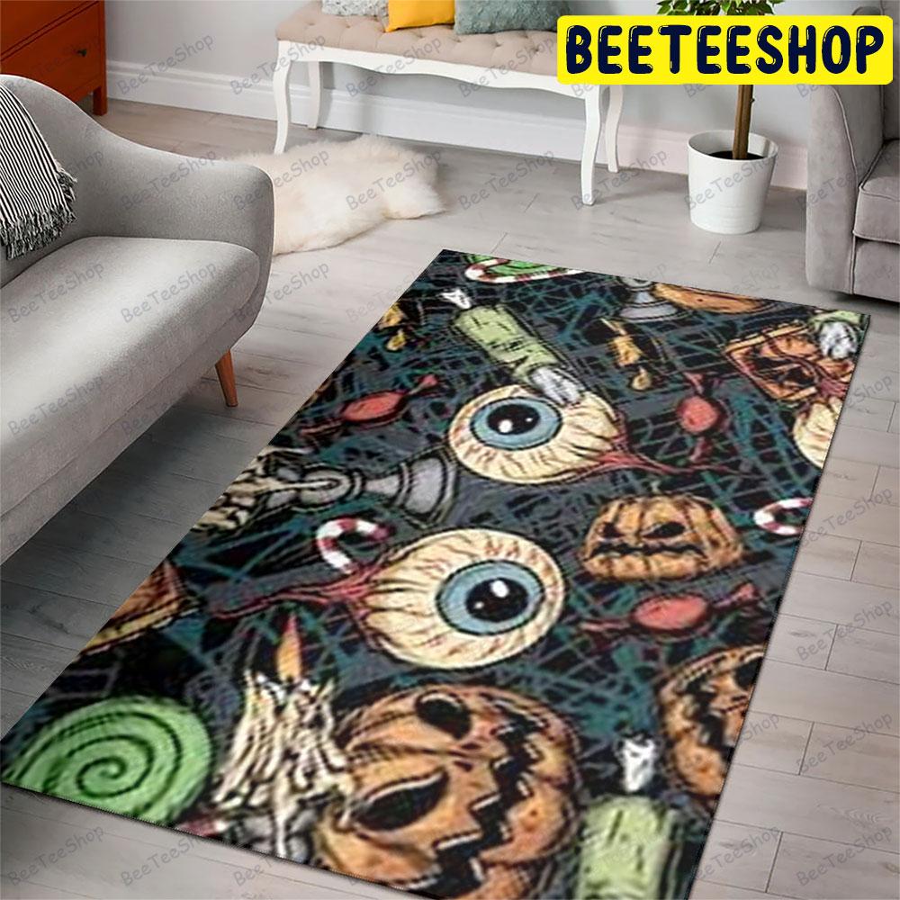 Halloween Pattern 130 Beeteeshop Rug Rectangle Halloween Pattern 130 Beeteeshop Rug Rectangle