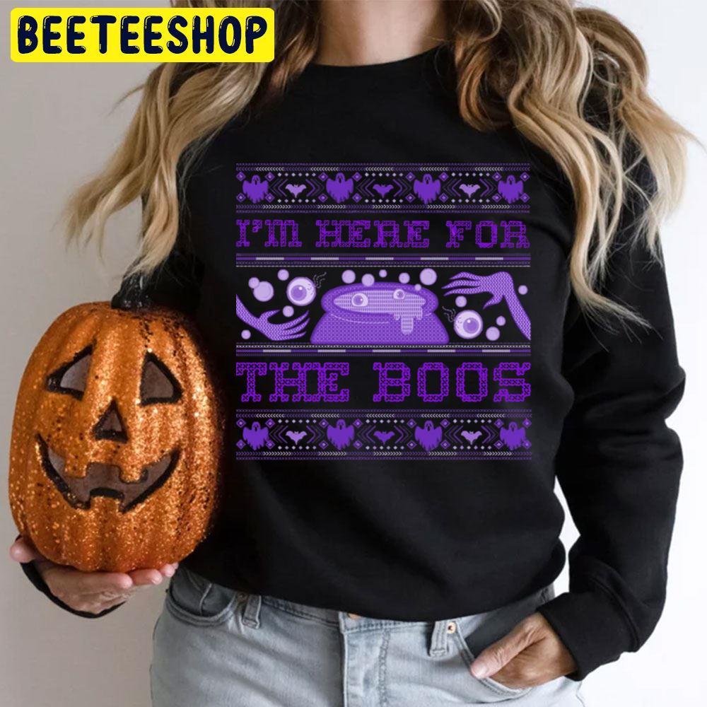I'm Here For The Boos Cross Stitch Ugly Halloween Bats Ghosts Eyeballs Ghouls Beeteeshop Trending Unisex T-Shirt I'm Here For The Boos Cross Stitch Ugly Halloween Bats Ghosts Eyeballs Ghouls Beeteeshop Trending Unisex T-Shirt