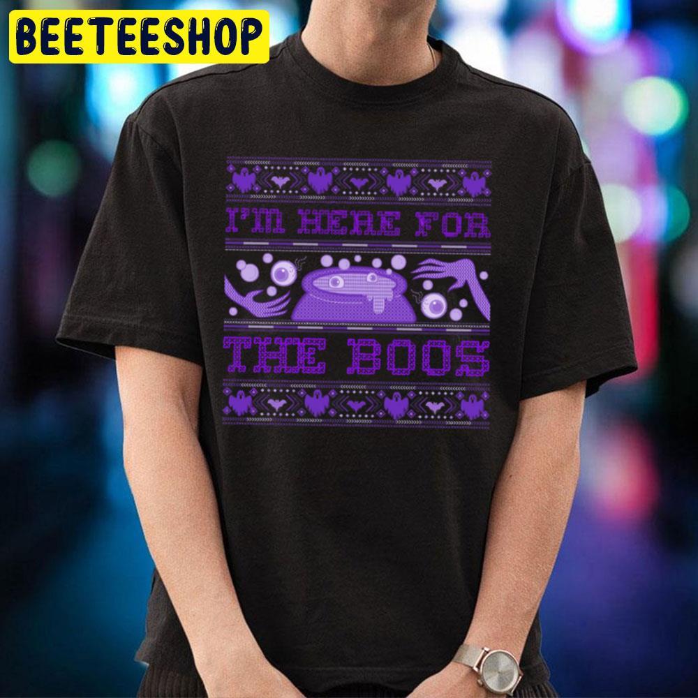 I'm Here For The Boos Cross Stitch Ugly Halloween Bats Ghosts Eyeballs Ghouls Beeteeshop Trending Unisex T-Shirt I'm Here For The Boos Cross Stitch Ugly Halloween Bats Ghosts Eyeballs Ghouls Beeteeshop Trending Unisex T-Shirt