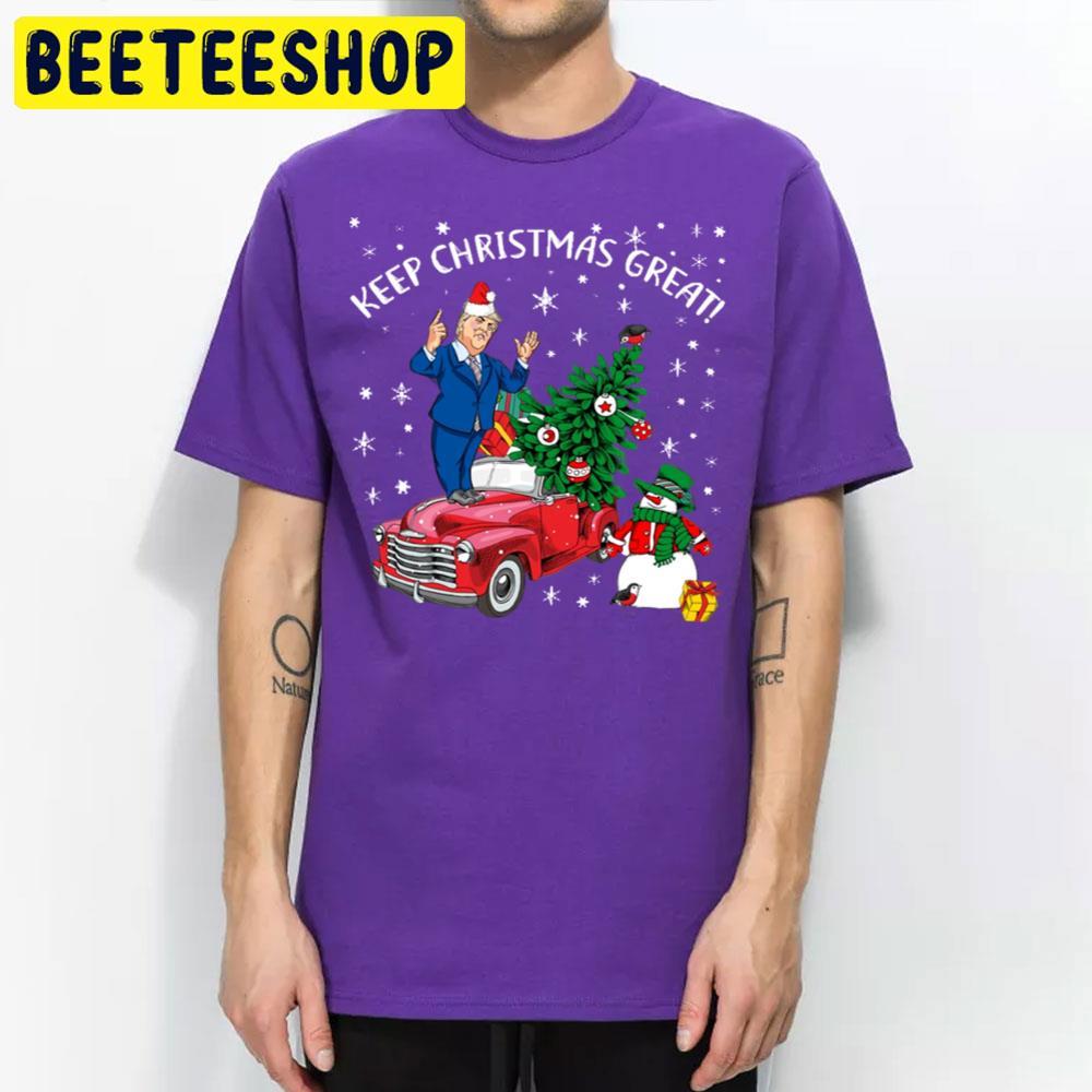Keep Christmas Great Trump Riding Red Truck Christmas Beeteeshop Trending Unisex T-Shirt Keep Christmas Great Trump Riding Red Truck Christmas Beeteeshop Trending Unisex T-Shirt