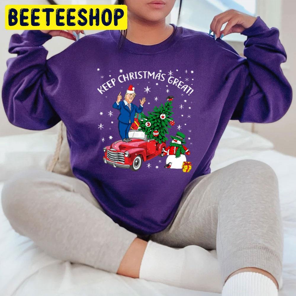 Keep Christmas Great Trump Riding Red Truck Christmas Beeteeshop Trending Unisex T-Shirt Keep Christmas Great Trump Riding Red Truck Christmas Beeteeshop Trending Unisex T-Shirt