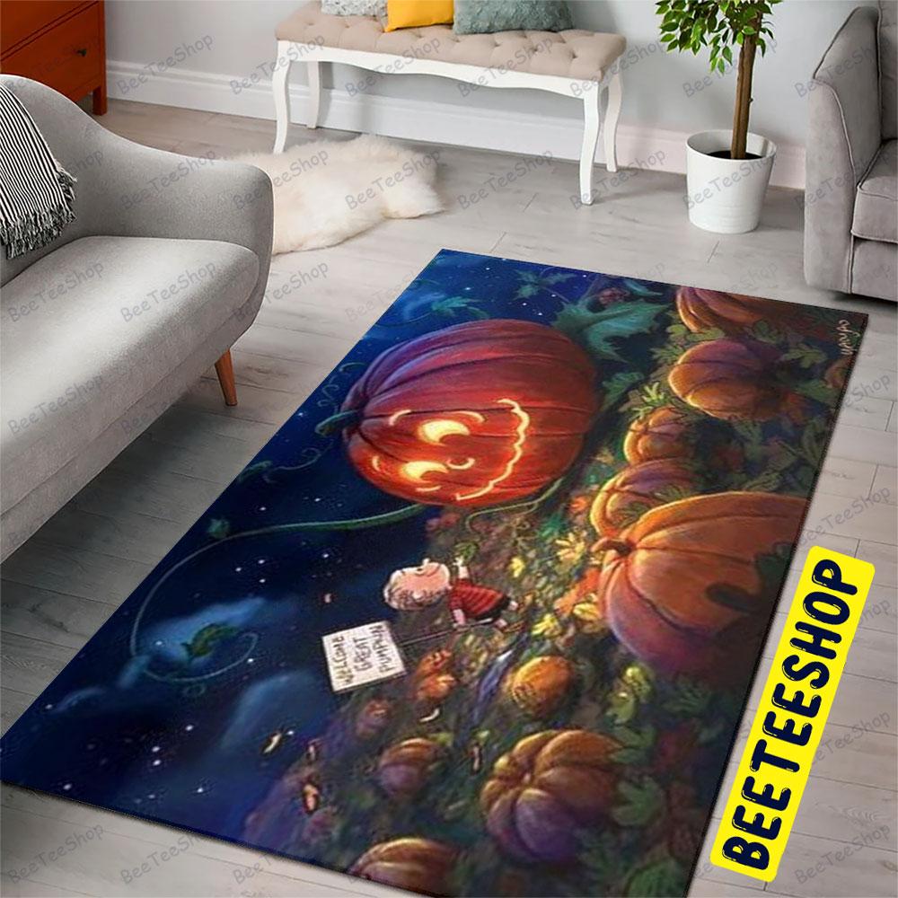 Lovely Pumpkin It's The Great Pumpkin, Charlie Brown Halloween Beeteeshop Rug Rectangle Lovely Pumpkin It's The Great Pumpkin, Charlie Brown Halloween Beeteeshop Rug Rectangle