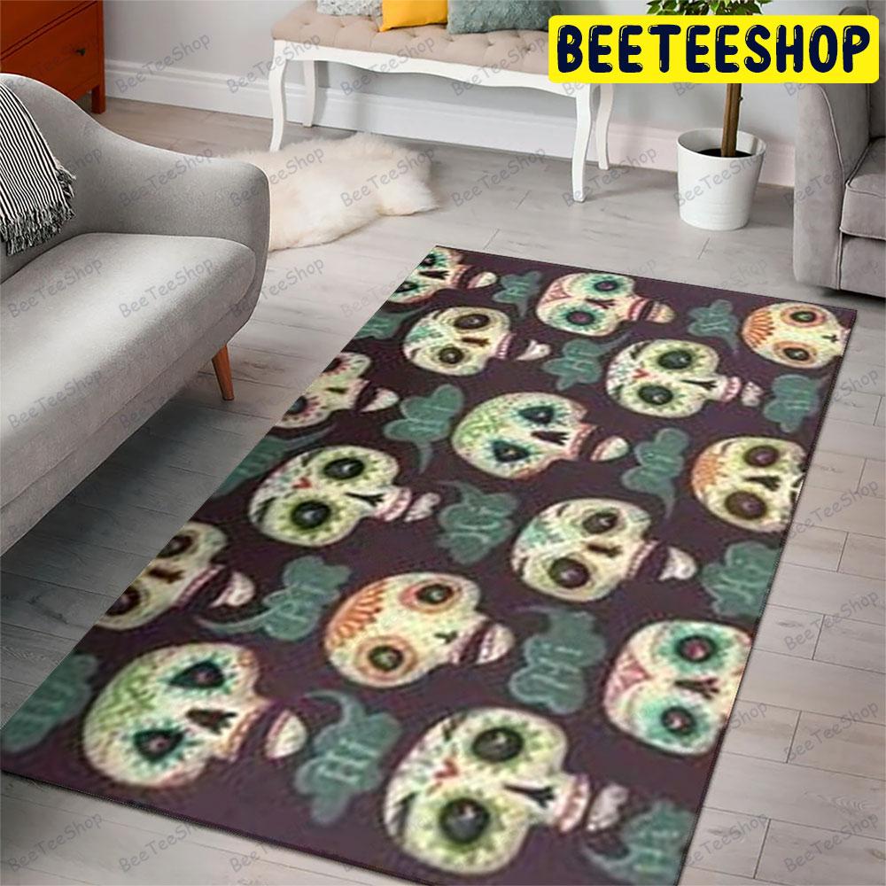 Mexico Skulls Halloween Pattern Beeteeshop Rug Rectangle Mexico Skulls Halloween Pattern Beeteeshop Rug Rectangle