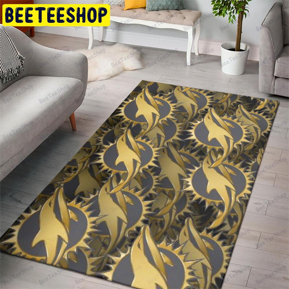 Miami Dolphins Gold American Sports Teams Beeteeshop Rug Rectangle Miami Dolphins Gold American Sports Teams Beeteeshop Rug Rectangle