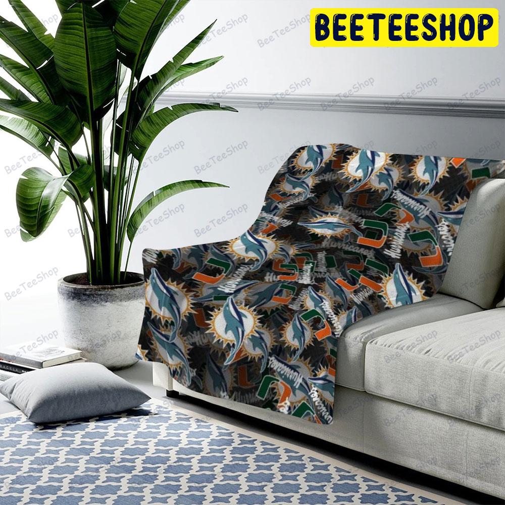 Miami Sports Combo American Sports Teams Beeteeshop US Cozy Blanket Miami Sports Combo American Sports Teams Beeteeshop US Cozy Blanket