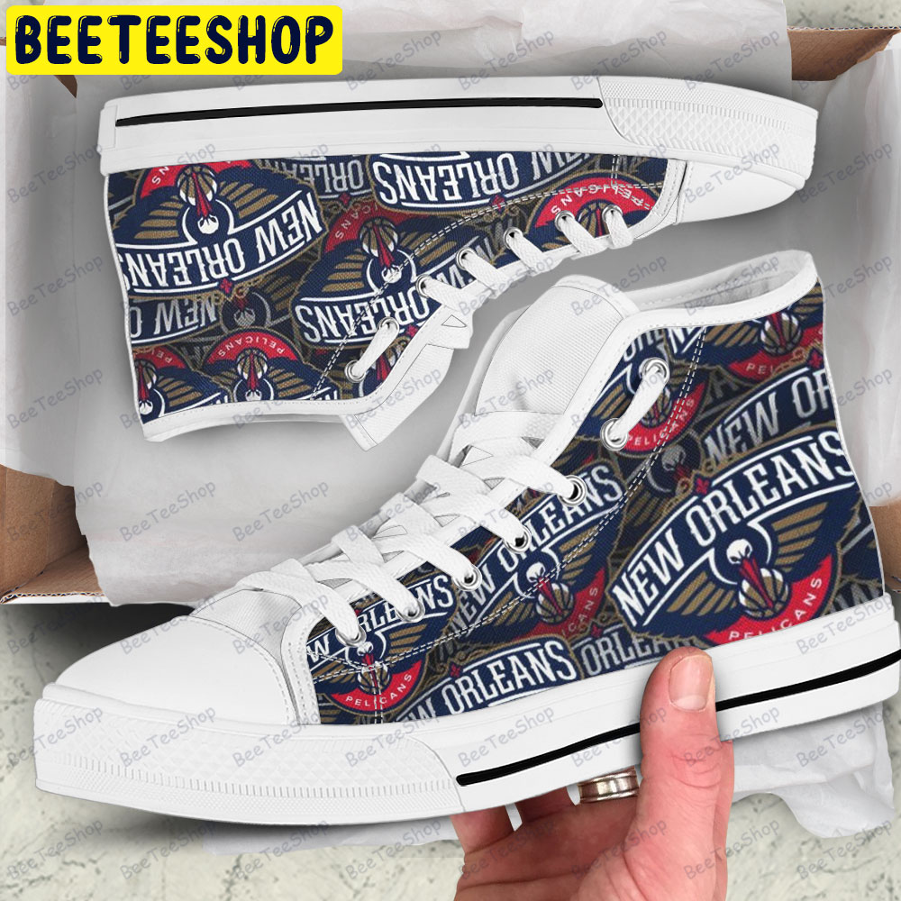 New Orleans Pelicans 22 American Sports Teams Adults High Top Canvas Shoes New Orleans Pelicans 22 American Sports Teams Adults High Top Canvas Shoes