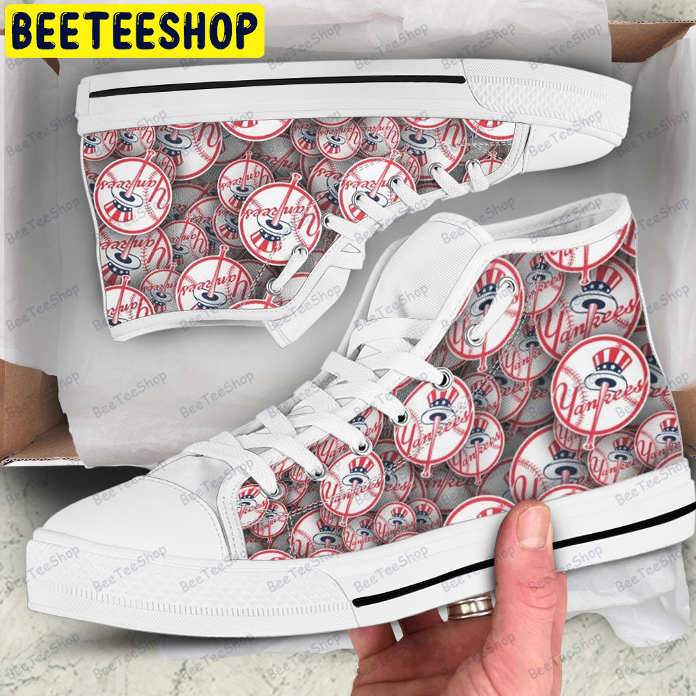 New York Yankees 23 American Sports Teams Adults High Top Canvas Shoes New York Yankees 23 American Sports Teams Adults High Top Canvas Shoes