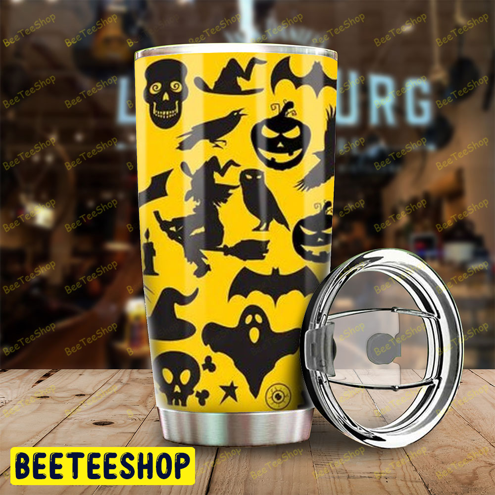Owl Spiders Bats Cats Pumpkins Halloween Pattern Tumbler Owl Spiders Bats Cats Pumpkins Halloween Pattern Tumbler