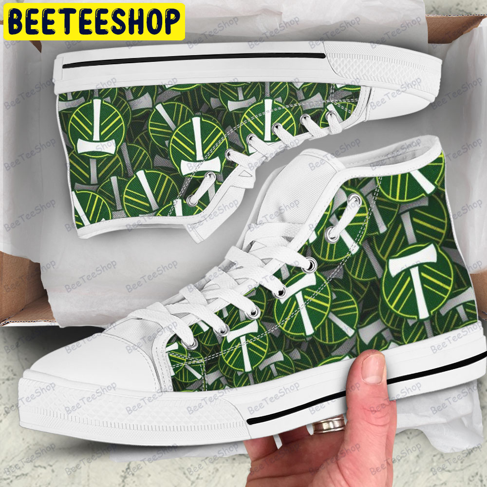 Portland Timbers 22 American Sports Teams Adults High Top Canvas Shoes Portland Timbers 22 American Sports Teams Adults High Top Canvas Shoes